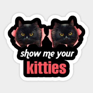 SHOW ME YOUR KITTIES BLACKCAT Sticker